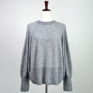 Majestic Filatures Deluxe Tricot Grey Crewneck Sweater